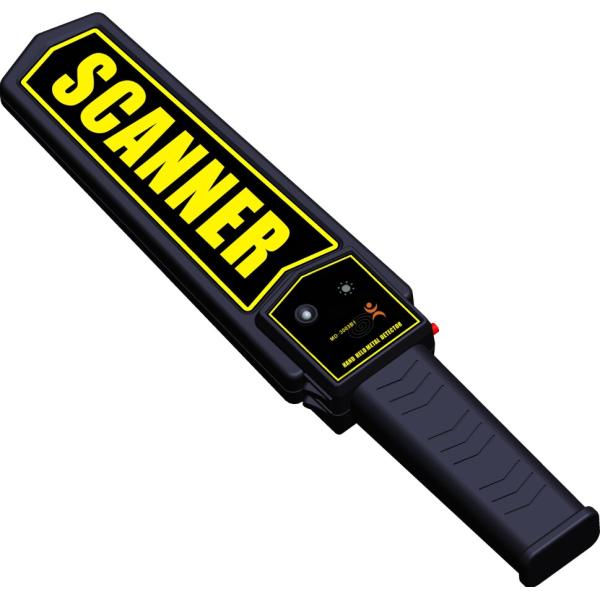 MD3003B1 OEM Hand Held Metal Detector Wands For Security , Yelllow Scanner Sticker