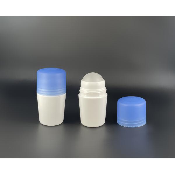 50ml Blue Cap Capacity Volume Empty Deodorant Roller Bottles PP Plastic