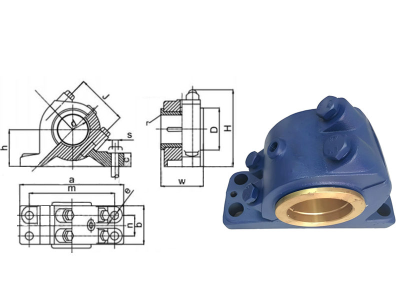 High Stability Bearing housing HX050 Fan bearings