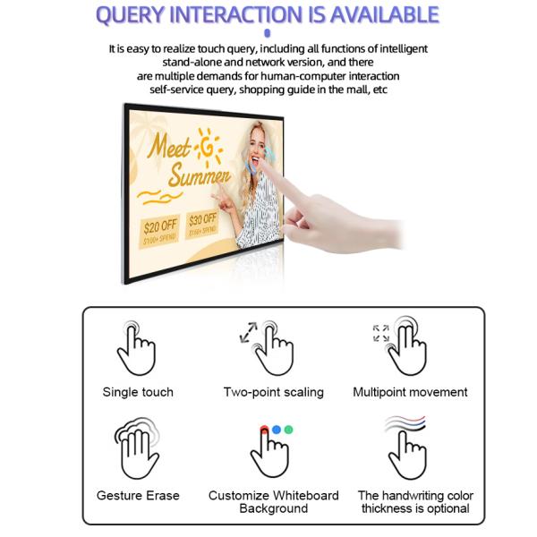 High Brightness Multi Size Android OS Digital Signage Interactive Display for Schools and Businesses