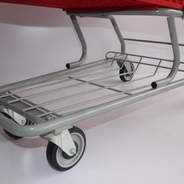 Plastic Shopping Trolley Unfold Supermarket DurableTrolley with High Capacity 200L 180L 165L