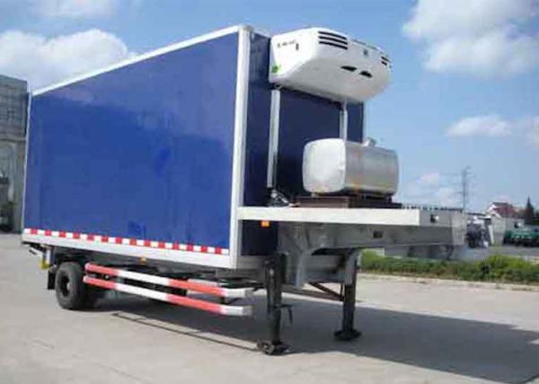 Cheap 30 Foot 1 Axles Refrigerated Cargo Trailer , Transport Refrigerated Box Trailer for sale