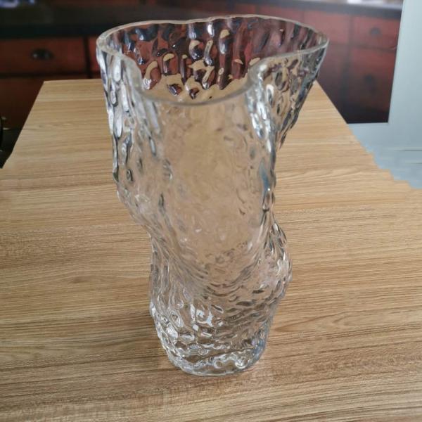 Tree Stump Shaped Customize Color Decorative Glass Vase