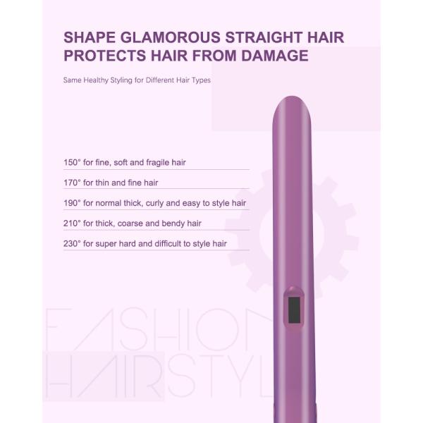 Flat Iron 2 In 1 Straightener Curler 45W With 3D Floating Plates
