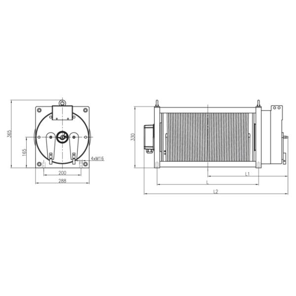 300mm Sheave Diam Gearless Lift Motor For Traction System