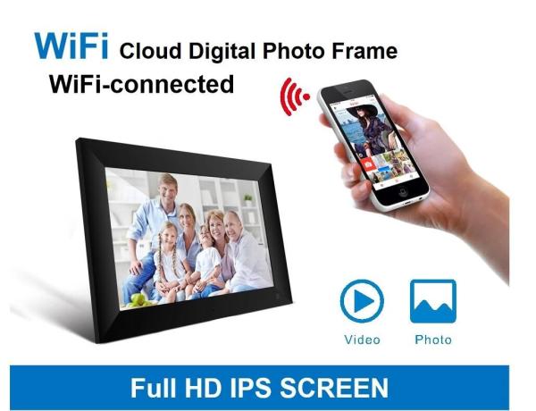 Cheap Frameo APP 10.1 Inch Frame With Touch Screen share Photos Videos Wifi Digital Photo picture frame for sale