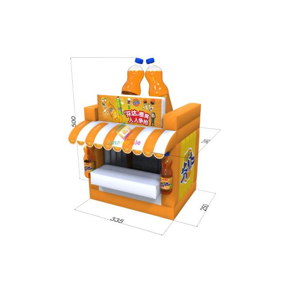 yellow EN14960 Plato PVC Inflatable Concession Stand