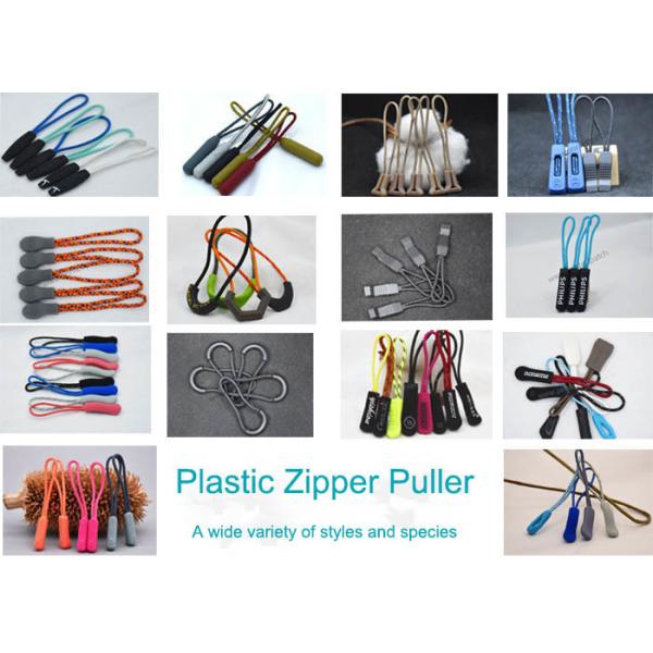 3D Logo Customised Garment Plastic Zip Puller With Brand Identity