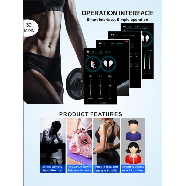 White 7 Tesla EMS Muscle Stimulator Machine Air Cooling For Weight Loss