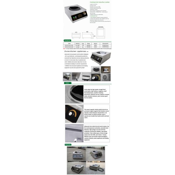 Home appliance stainless steel commercial wok cooker with 220v