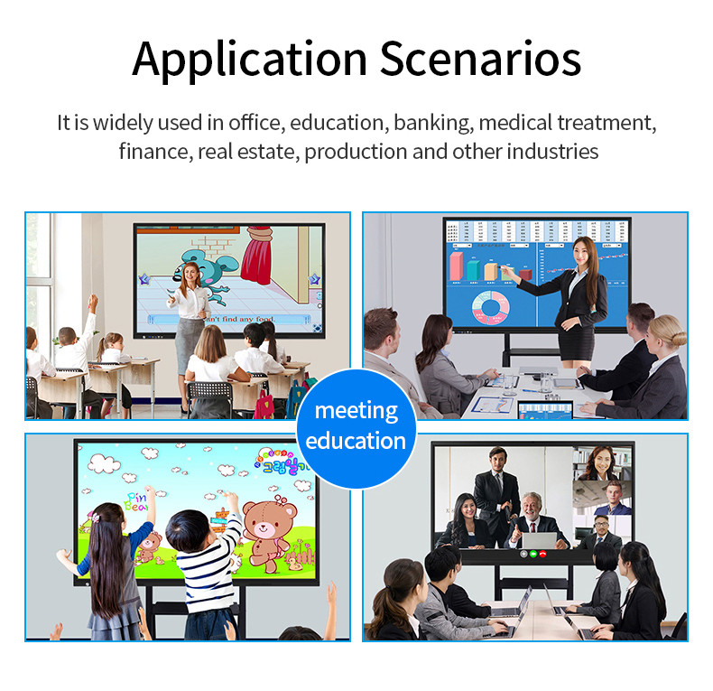 OEM / ODM Large Interactive Touch Screen Smart Board 86 Inch