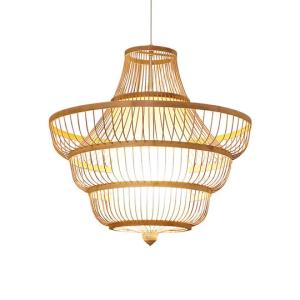 Bedroom Living Room Flush Mount LED Ceiling Fan / Rattan Ceiling Fan With Light