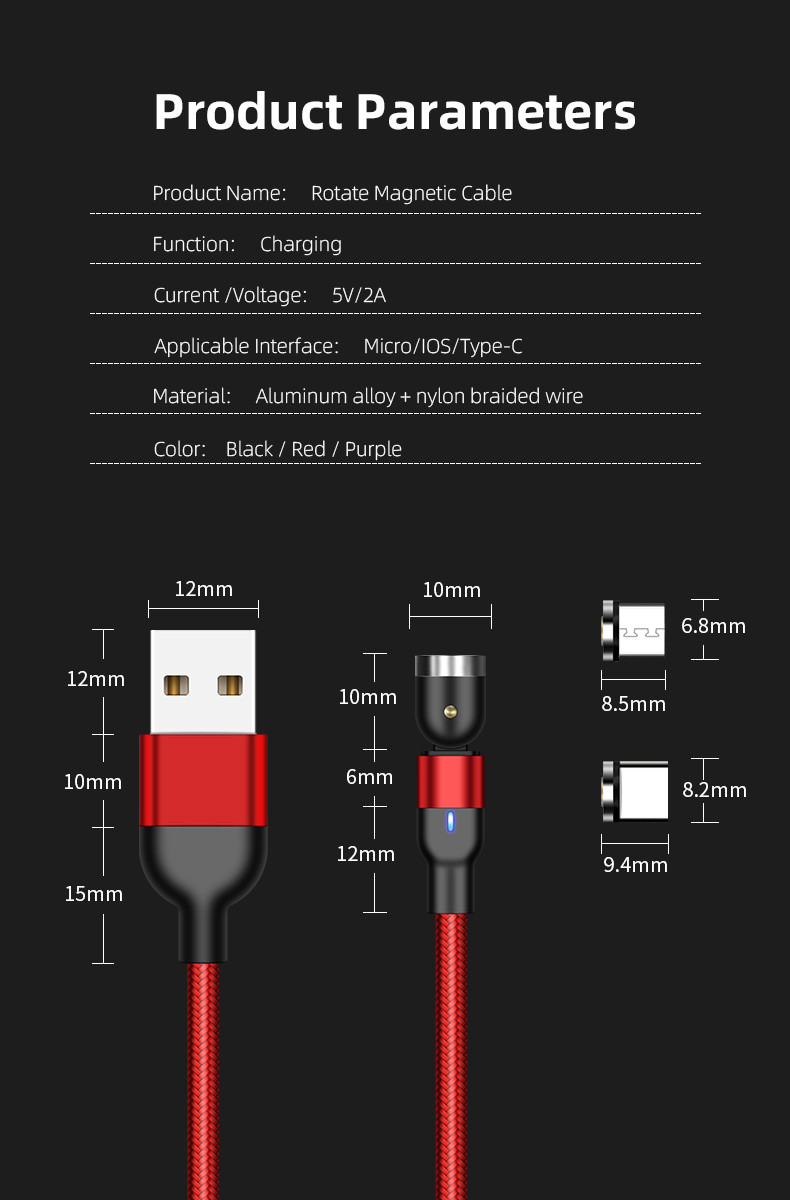Magnetic USB Charger Cable