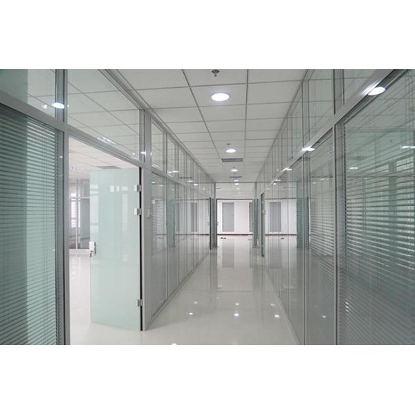Modern Fixed Modular Glass Office Walls With Blind OEM ODM