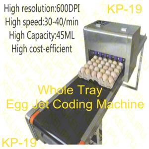 Best Free Upgrade Whole Tray Egg Jet Coding Machine With USB Disk Loading Easy To Edit wholesale
