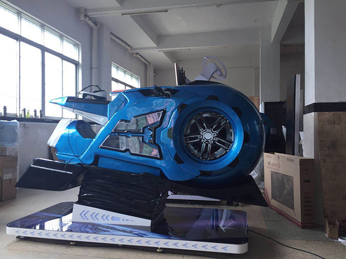 Crazy Motorbike Virtual Reality Simulator Machine with Sheet Metal , Fiberglass Material