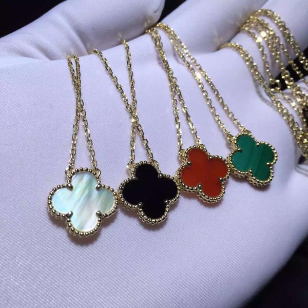 Cheap Van Cleef & Arpels Vintage Alhambra Pendants in yellow gold 4 colors available for sale