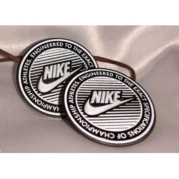 Embossed Round Nik Logo TPU 3M Reflective Labels For Sweatpants