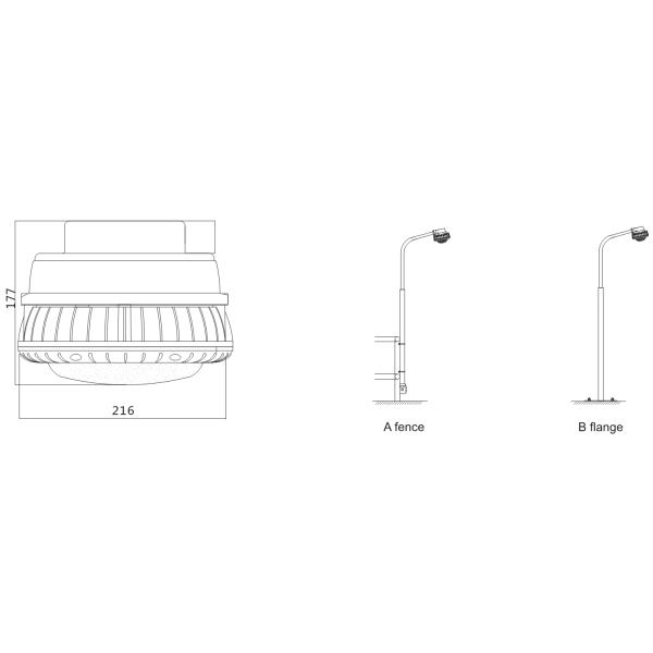 NEW-FBG-50W explosive led light fixture IP65 explosive proof light CE ATEX certification