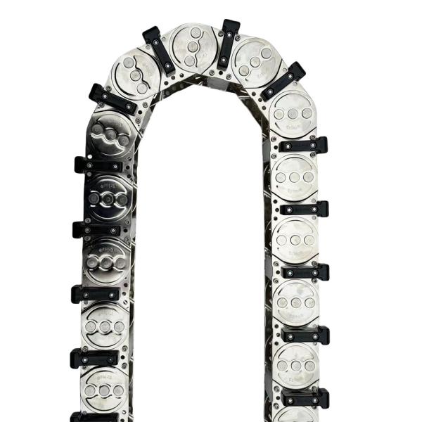 Industrial CNC Machine Steel Cable Drag Chain Customized 25mm-220mm Outer Height