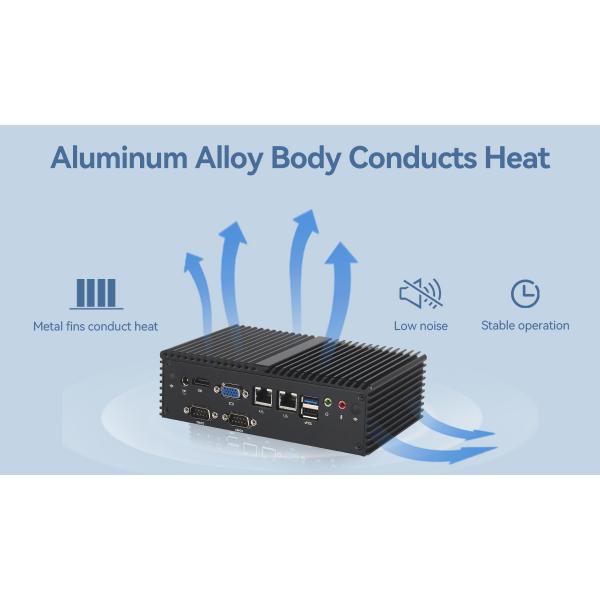 Dual Ethernet 3COM DDR3L Industrial Fanless Mini PC Intel Celeron J1900