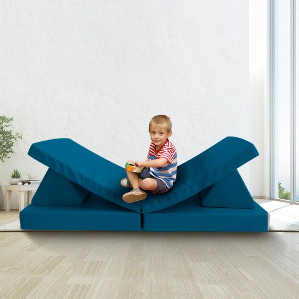 Flexible Seating Micro-Suede Modular Foam Play Couch For Toddlers
