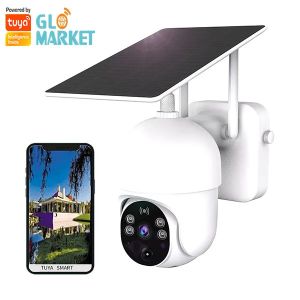 Best Solar Power Tuya Smart Camera 1080P HD Two Way Voice Intercom PIR Motion Detection Camera wholesale