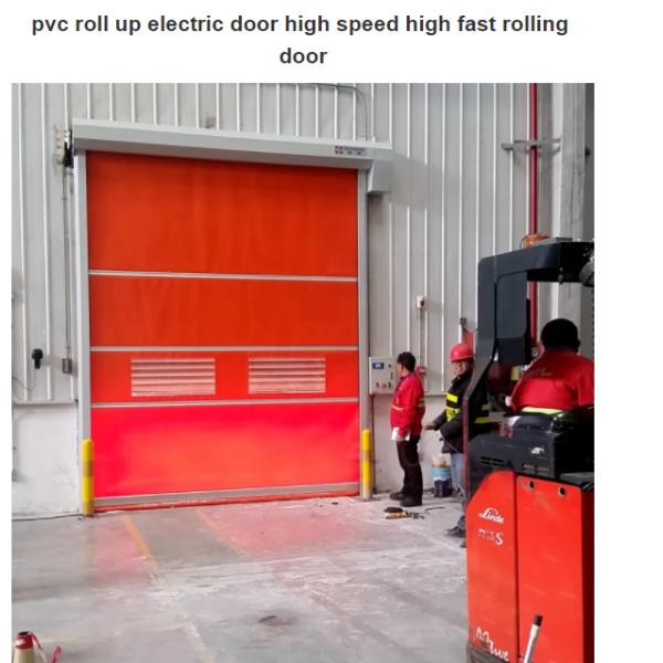 Remote Control Modern Style PVC Rapid Shutter Door With Thermal Insulation