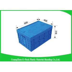 Recyclable Industrial Collapsible Plastic Box , Plastic Folding Crate For