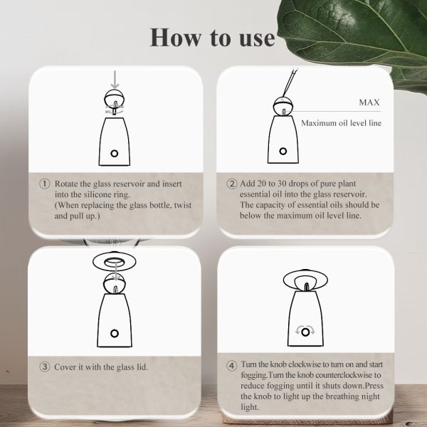 Cold Air Diffusion Quiet Essential Oil Diffuser With Pure Atomization Technology