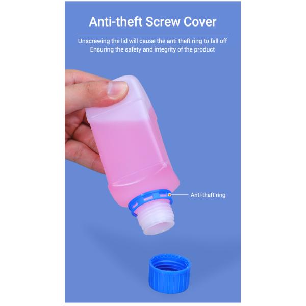 Sealed Chemistry Reagent Lab Bottles Plastic HDPE For Organic Solvent Liquid Storage