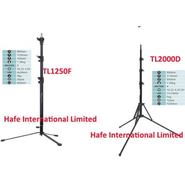 Professional Silver Floor Tripod Light Stand Folded Lighting Aluminum Alloy Lightweight