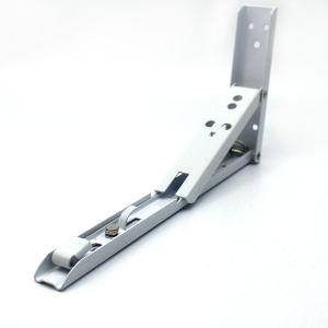 Custom Triangle Spring Folding Shelf Locking Hinge Bracket for Wall Mounting in Silver