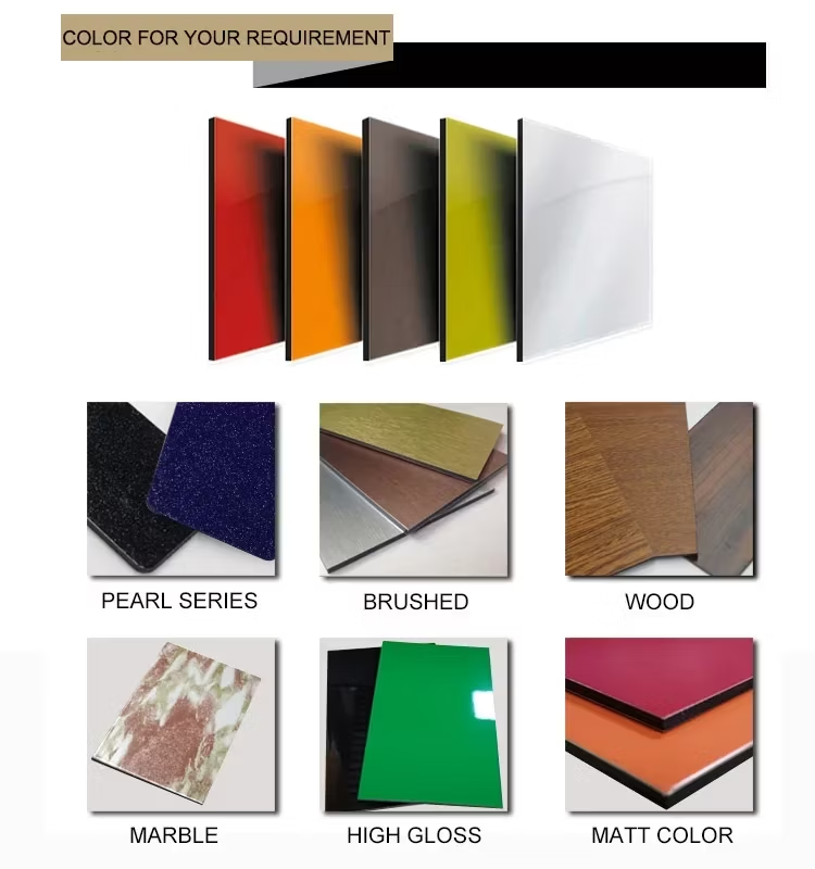 A1 B2 5mm Gray PE Coating Aluminum Composite Panel Solid Color Standard Size Decoration