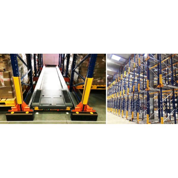 Two Way Radio Shuttle Racking Pallet Runner Rack System Explosive Proof Warehouse