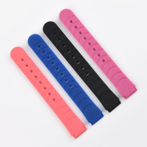 Waterproof Narrow Watch Band , 14mm Rubber Watch Strap Durable