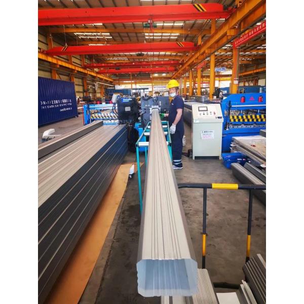 12-15m/min Downspout Roof Ridge Cap Roll Forming Machine For Steel Downpipe
