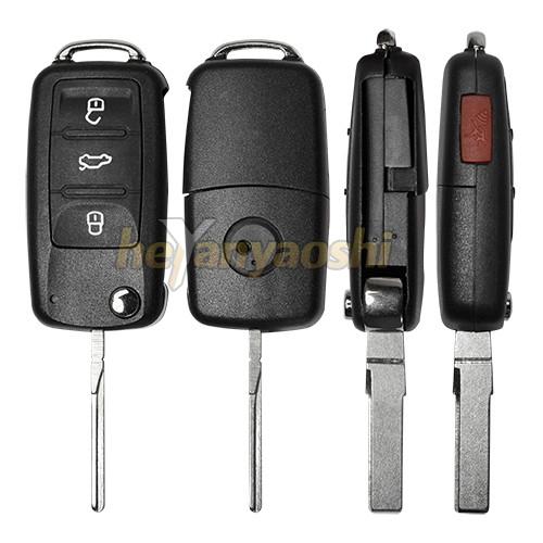 Cheap Vw 4 Buttons Smart Key Shell with Emergency Key Insert for sale