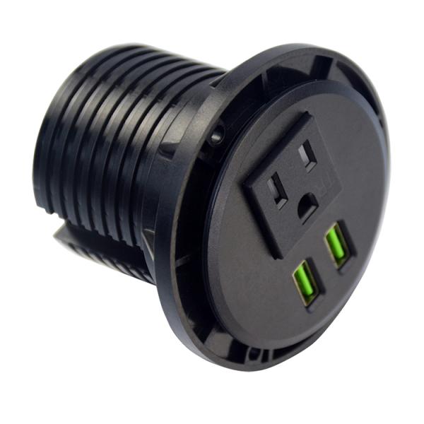 Office Dual USB Desktop Power Outlet TR Socket AC110 - 240V CE ROHS UL