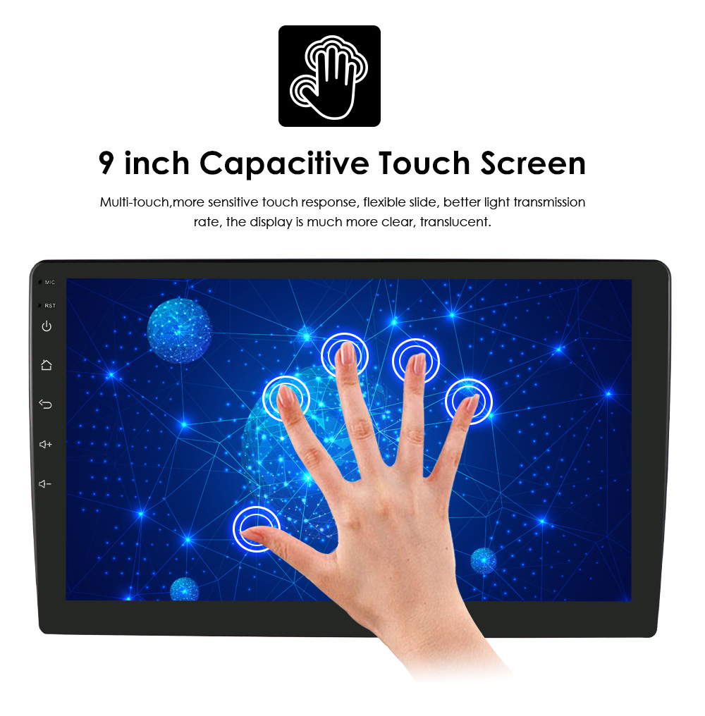 Universal Car Fitment 2.5D IPS Touch Screen 2 32G Android 12 Car Multimedia Player 9/10 Inch Radio Audio Head Unit