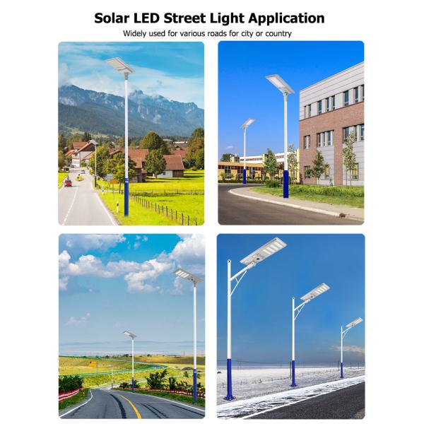50W Die Casting Aluminum LED Solar Street Light With Remote Controller