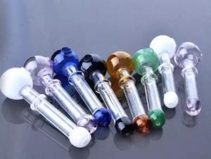 China 14cm Short Colored glass burner sweet puff glass pipes hand made Borosilicate glass bongs mini glass pipes on sale