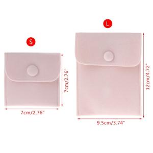Drawstring Embossing Logo 4x6 Velvet Envelope Pouch With Button