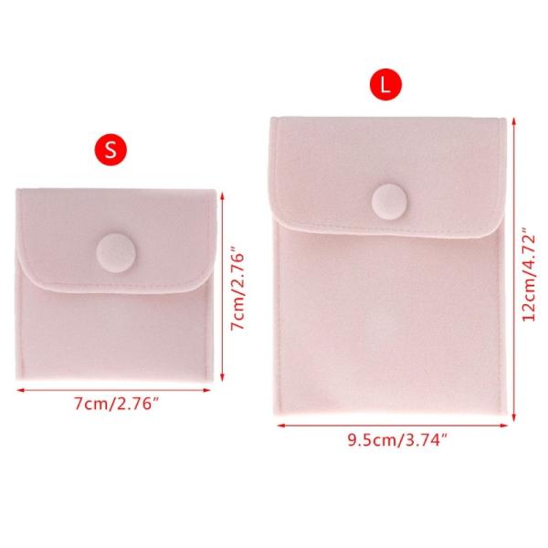 Cheap Drawstring Embossing Logo 4x6" Velvet Envelope Pouch With Button for sale