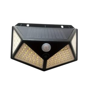China 100 LED PIR Motion Sensor Flood Light Black Plastic Solar Powered PIR Security Light on sale