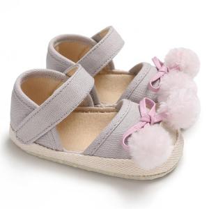 Best High quality infant sandals soft sole shoes summer sandal shoe for baby girls 2019 with Cute cotton ball wholesale