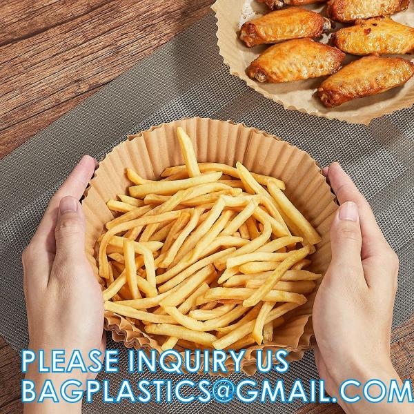 Cheap Air Fryer Disposable Paper Liner Reusable Air Fryer Liners, Round Air Fryer Parchment Paper, Non-Stick Food Grade for sale
