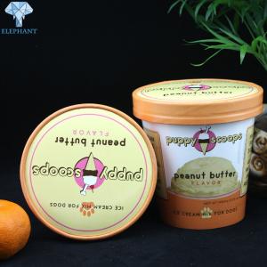 Best OEM ODM Custom Printed Ice Cream Containers 8OZ With Lid wholesale