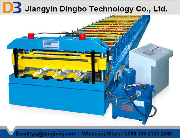 Cheap Metal Deck Roll Forming Machinery with High Speed Running with Hydraulic System for sale