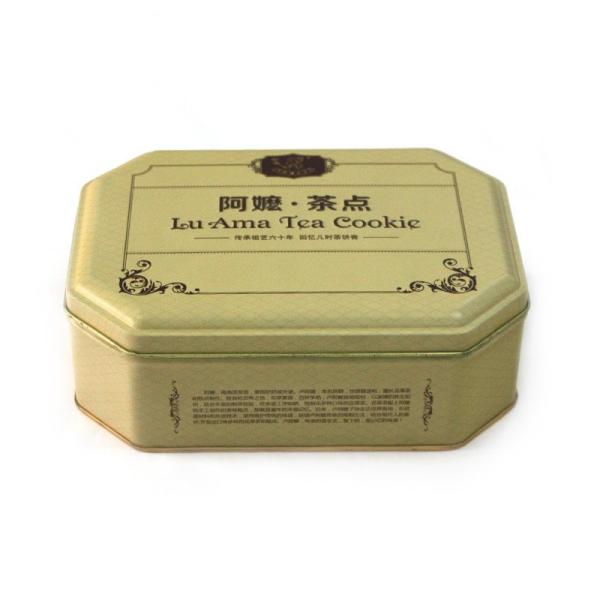 Cheap Antique octagonal tea cookie metal tins wholesale for sale